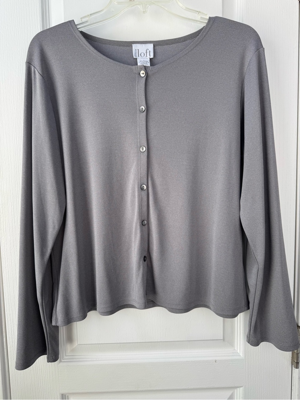 Vintage Ann Taylor Loft Button-Front Long Sleeve Blouse